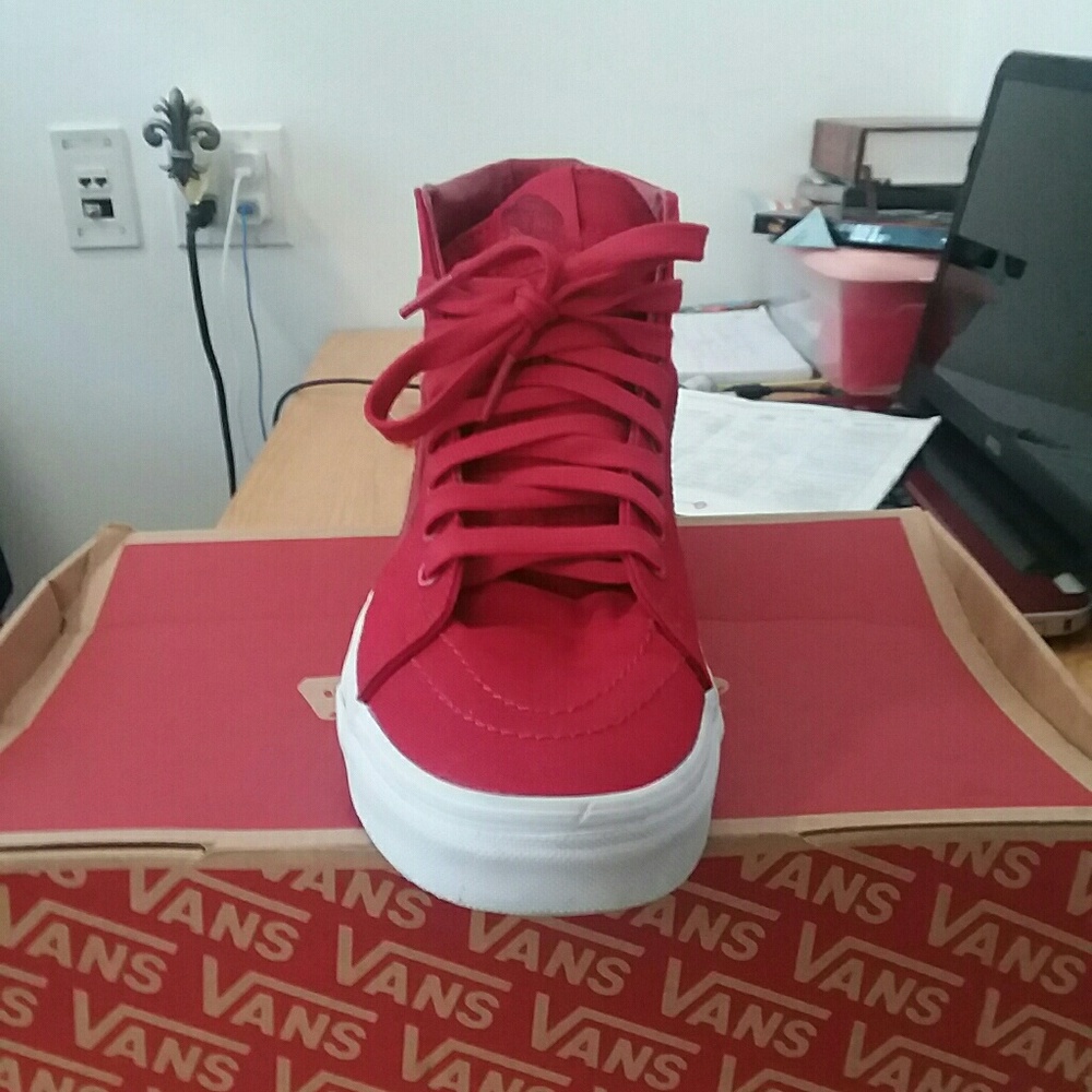 Red high top vans